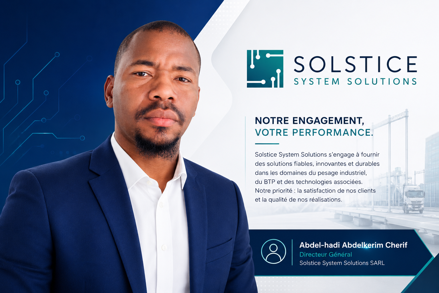 Abdel-hadi Abdelkerim Cherif, Directeur Général de Solstice System Solutions
